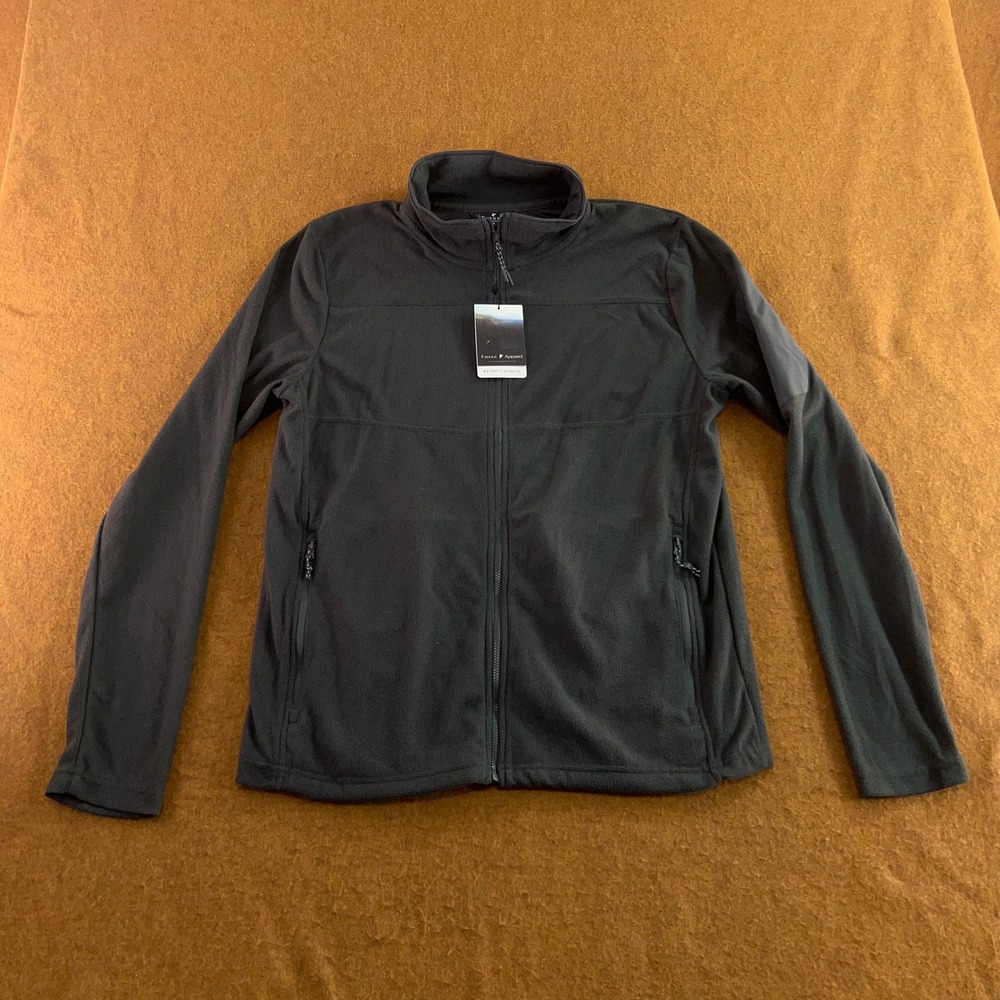 Fossa Womens Medium Grey Full Zip Grid Fleece Performance Jacket New